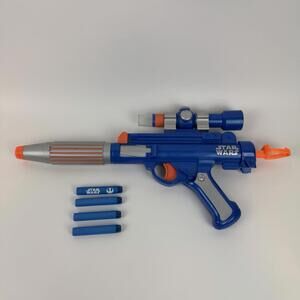 NERF Star Wars Rebel Trooper Blaster 2005 Foam Dart Hasbro Blue DH-17 Cosplay